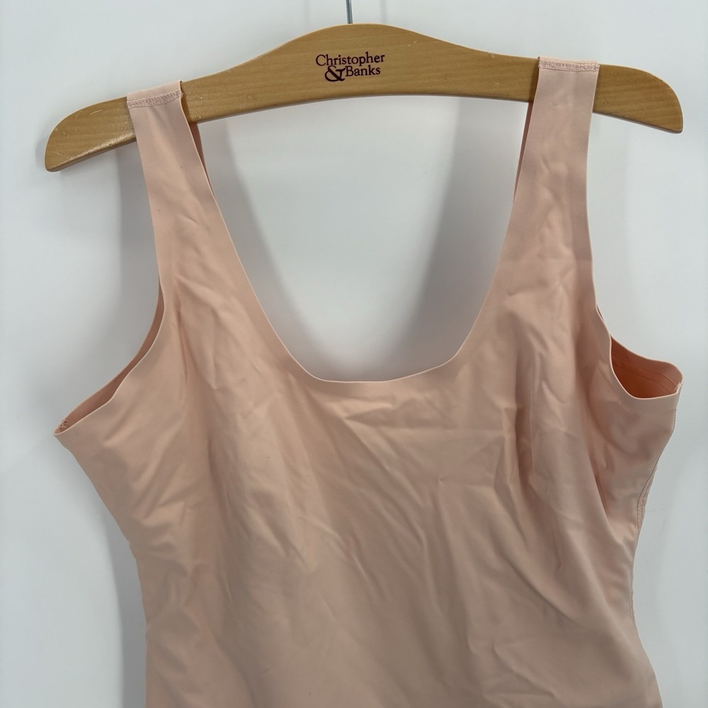 Pinsy Peach Scoop‎ Tank Hourglass Shapewear Cheeky Bodysuit Size 1X - Picture 2 of 5